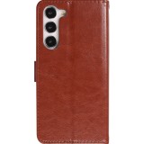 Hülle Samsung Galaxy A34 - Premium Flip Leder Tasche - Braun