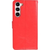 Fourre Samsung Galaxy A34 - Premium Flip cuir lisse porte-cartes - Rouge