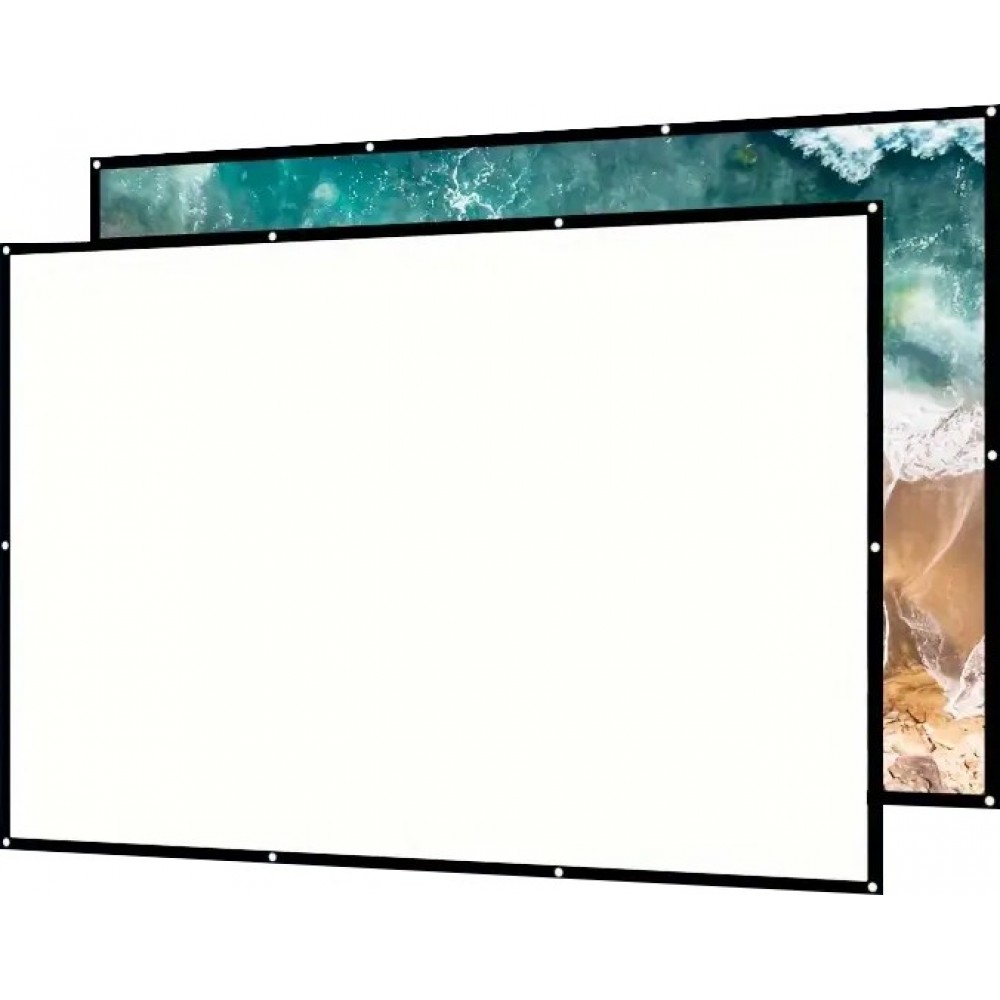 Doppelseitige 16:9 Projektionsleinwand mit pflegeleichtem, bügelbarem Stoff (72 Zoll, 182 cm)