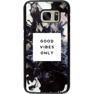 Hülle Samsung Galaxy S7 -  Marble Good Vibes Only