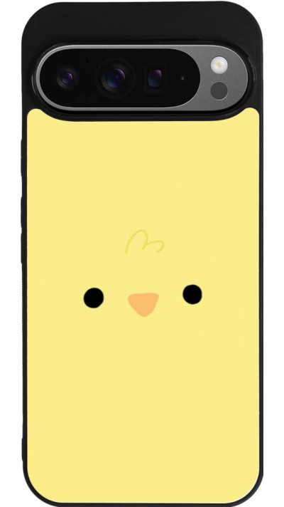 Google Pixel 9 Pro XL Case Hülle - Silikon schwarz Easter 2026 Little chicken