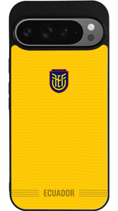 Coque Google Pixel 9 Pro XL - Silicone rigide noir Maillot de football E?quateur 2026 personnalisable