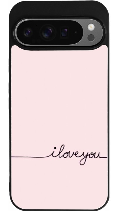Coque Google Pixel 9 Pro XL - Silicone rigide noir Valentine 2023 i love you writing