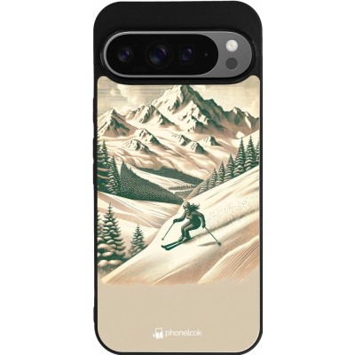 Google Pixel 9 Pro XL Case Hülle - Silikon schwarz Vintage Skiberg