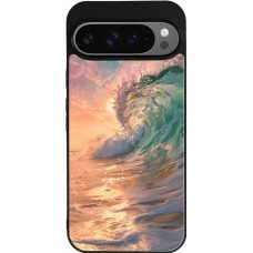 Google Pixel 9 Pro XL Case Hülle - Silikon schwarz Wave Sunset