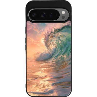 Google Pixel 9 Pro XL Case Hülle - Silikon schwarz Wave Sunset