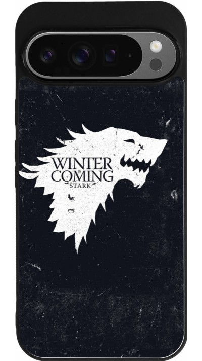 Google Pixel 9 Pro XL Case Hülle - Silikon schwarz Winter is coming Stark