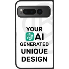 Google Pixel Fold Case Hülle - Silikon schwarz Weltweit einzigartig erstellt dank Deiner Kreativität und künstlicher Intelligenz (KI)