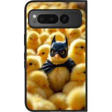 Google Pixel Fold Case Hülle - Silikon schwarz Easter 2026 Chicken Batman