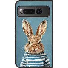 Google Pixel Fold Case Hülle - Silikon schwarz Easter 2026 Rabbit navy