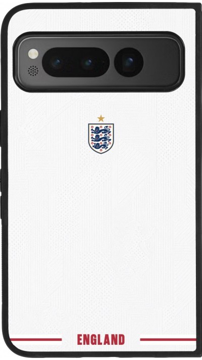 Google Pixel Fold Case Hülle - Silikon schwarz England 2026 personalisierbares Fussballtrikot