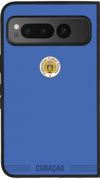 Google Pixel Fold Case Hülle - Silikon schwarz Curaçao 2026 personalisierbares Fussballtrikot