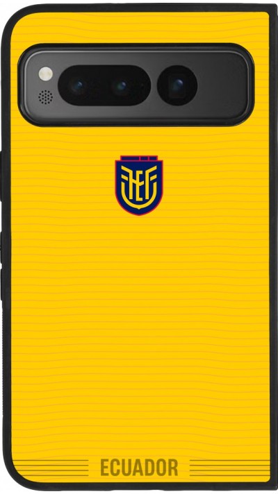 Google Pixel Fold Case Hülle - Silikon schwarz Ecuador 2026 personalisierbares Fussballtrikot