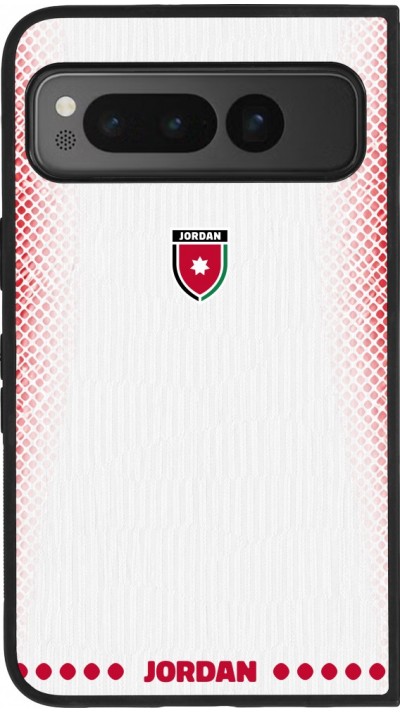 Google Pixel Fold Case Hülle - Silikon schwarz Jordanien 2026 personalisierbares Fussballtrikot