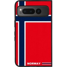 Google Pixel Fold Case Hülle - Silikon schwarz Norwegen 2026 personalisierbares Fussballtrikot