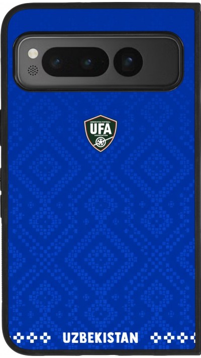 Google Pixel Fold Case Hülle - Silikon schwarz Usbekistan 2026 personalisierbares Fussballtrikot