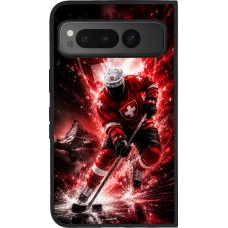 Google Pixel Fold Case Hülle - Silikon schwarz Hockey World Championship Player