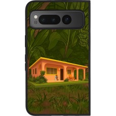Google Pixel Fold Case Hülle - Silikon schwarz Benitos house DTMF