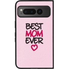 Google Pixel Fold Case Hülle - Silikon schwarz Mom 2023 best Mom ever pink