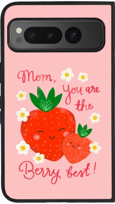 Google Pixel Fold Case Hülle - Silikon schwarz Mom 2026 Berry best