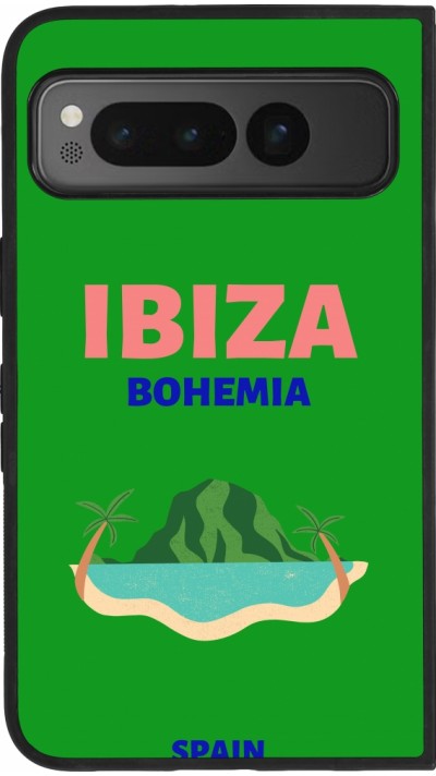 Google Pixel Fold Case Hülle - Silikon schwarz Pop Summer Destination Ibiza