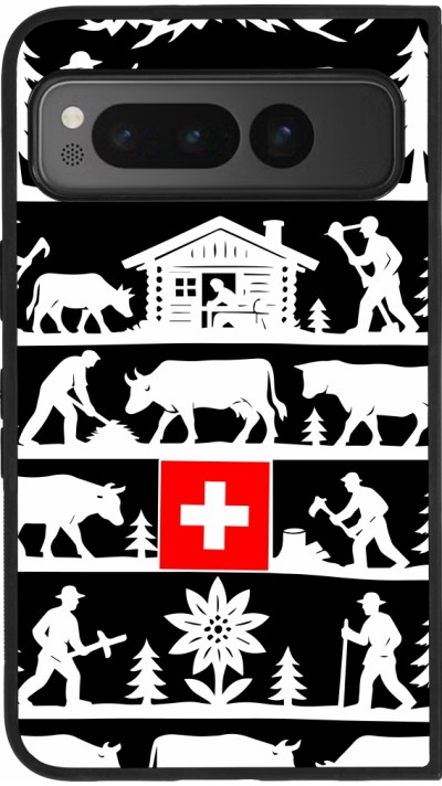 Google Pixel Fold Case Hülle - Silikon schwarz Poya Schweiz 1 schwarz