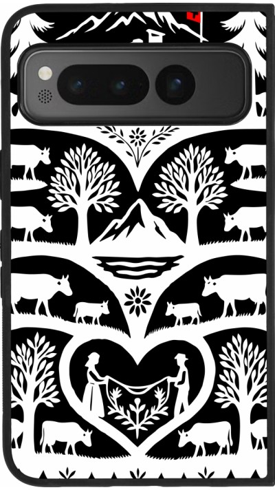 Google Pixel Fold Case Hülle - Silikon schwarz Poya Schweiz 2 schwarz