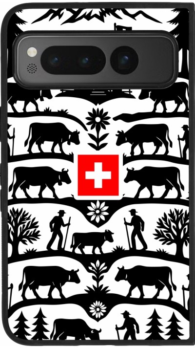 Google Pixel Fold Case Hülle - Silikon schwarz Poya Schweiz 3