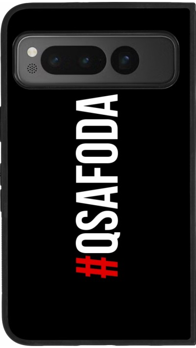 Google Pixel Fold Case Hülle - Silikon schwarz Qsafoda 1
