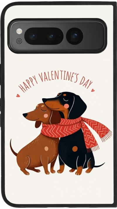 Google Pixel Fold Case Hülle - Silikon schwarz Saint Valentines Day 26 Happy Valentine