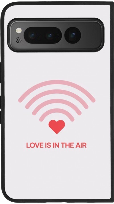 Google Pixel Fold Case Hülle - Silikon schwarz Saint Valentines Day 26 Love is in the air