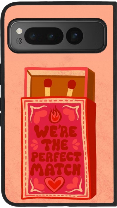 Google Pixel Fold Case Hülle - Silikon schwarz Saint Valentines Day 26 Perfect Match