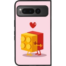 Google Pixel Fold Case Hülle - Silikon schwarz Saint Valentines Day 26 Puzzle