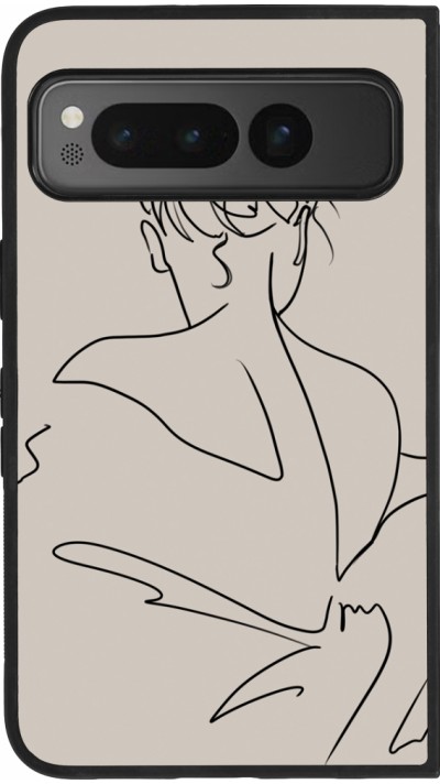 Google Pixel Fold Case Hülle - Silikon schwarz Salnikova 05