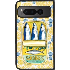 Google Pixel Fold Case Hülle - Silikon schwarz Sardines in oil 2026