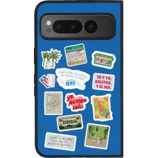Google Pixel Fold Case Hülle - Silikon schwarz Seals of the Dominican Republic DTMF