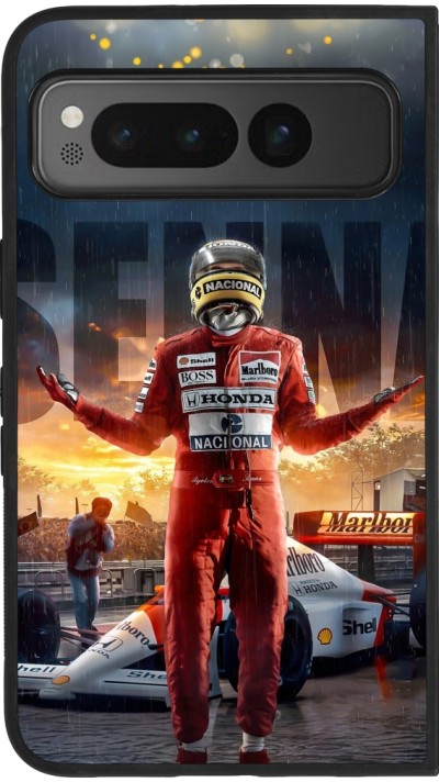 Google Pixel Fold Case Hülle - Silikon schwarz Senna The King of Rain