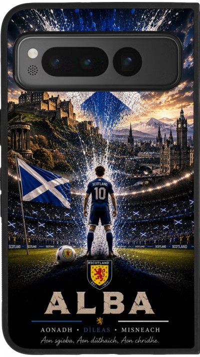 Google Pixel Fold Case Hülle - Silikon schwarz Fussball Schottland splash 2026