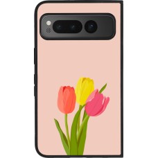 Google Pixel Fold Case Hülle - Silikon schwarz Spring 23 tulip trio