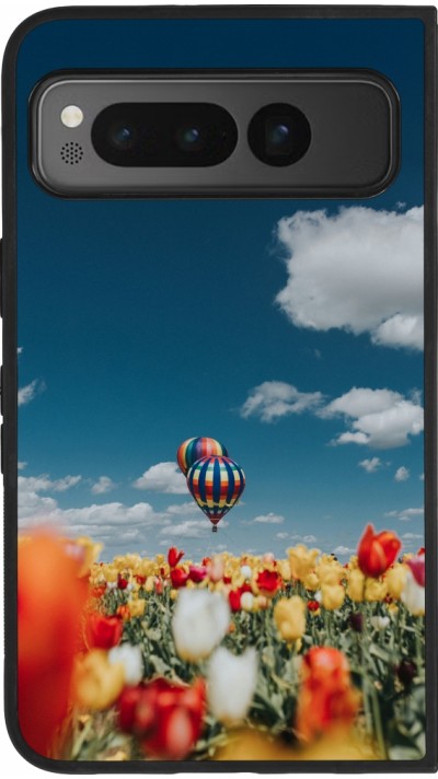 Google Pixel Fold Case Hülle - Silikon schwarz Hot air balloon Spring 2026