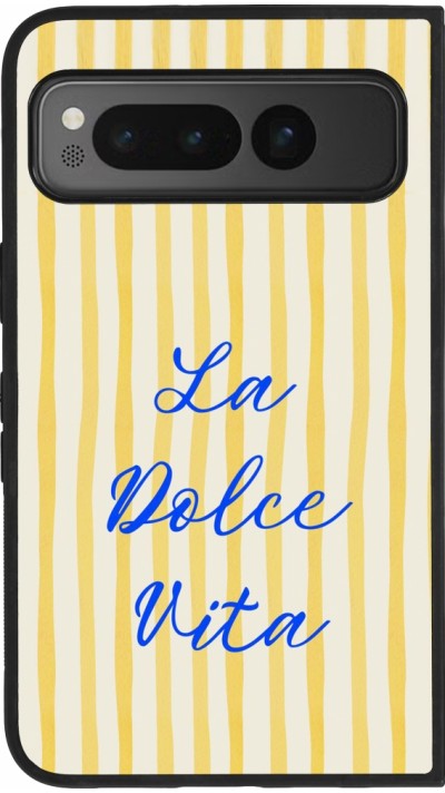 Coque Google Pixel Fold - Silicone rigide noir The good life 2026