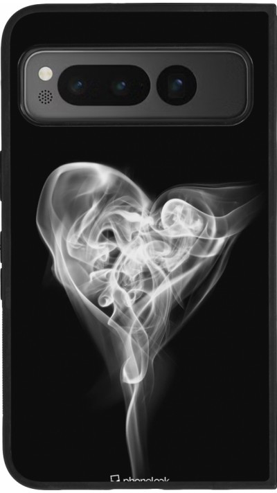 Coque Google Pixel Fold - Silicone rigide noir Valentine 2022 Black Smoke