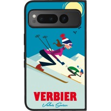 Google Pixel Fold Case Hülle - Silikon schwarz Verbier Ski Downhill