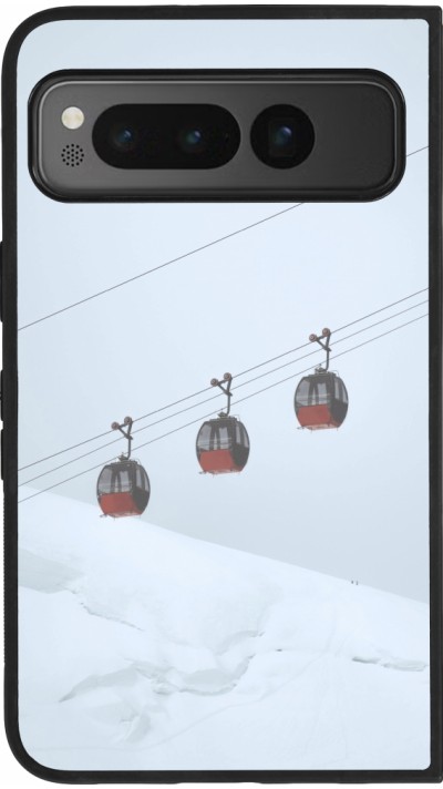 Google Pixel Fold Case Hülle - Silikon schwarz Winter 22 ski lift