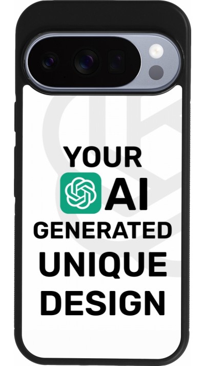 Google Pixel 10 / Pixel 10 Pro Case Hülle - Silikon schwarz Weltweit einzigartig erstellt dank Deiner Kreativität und künstlicher Intelligenz (KI)