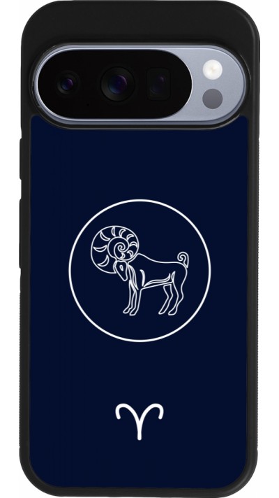 Google Pixel 10 / Pixel 10 Pro Case Hülle - Silikon schwarz Astrologie Widder