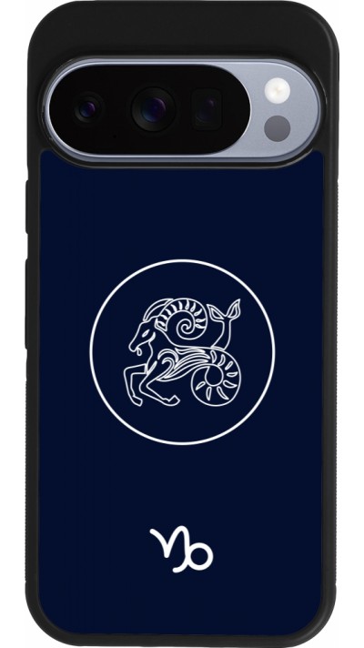 Google Pixel 10 / Pixel 10 Pro Case Hülle - Silikon schwarz Astrologie Steinbock