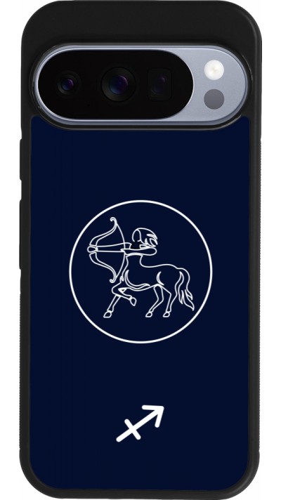 Coque Google Pixel 10 / Pixel 10 Pro - Silicone rigide noir Astrologie Sagittaire