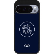 Coque Google Pixel 10 / Pixel 10 Pro - Silicone rigide noir Astrologie Verseau