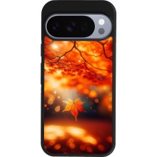 Google Pixel 10 / Pixel 10 Pro Case Hülle - Silikon schwarz Herbst Magisch Orange
